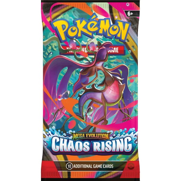 Pokemon Mega Evolution Chaos Rising Booster Pack of 10 Cards, English Edition
